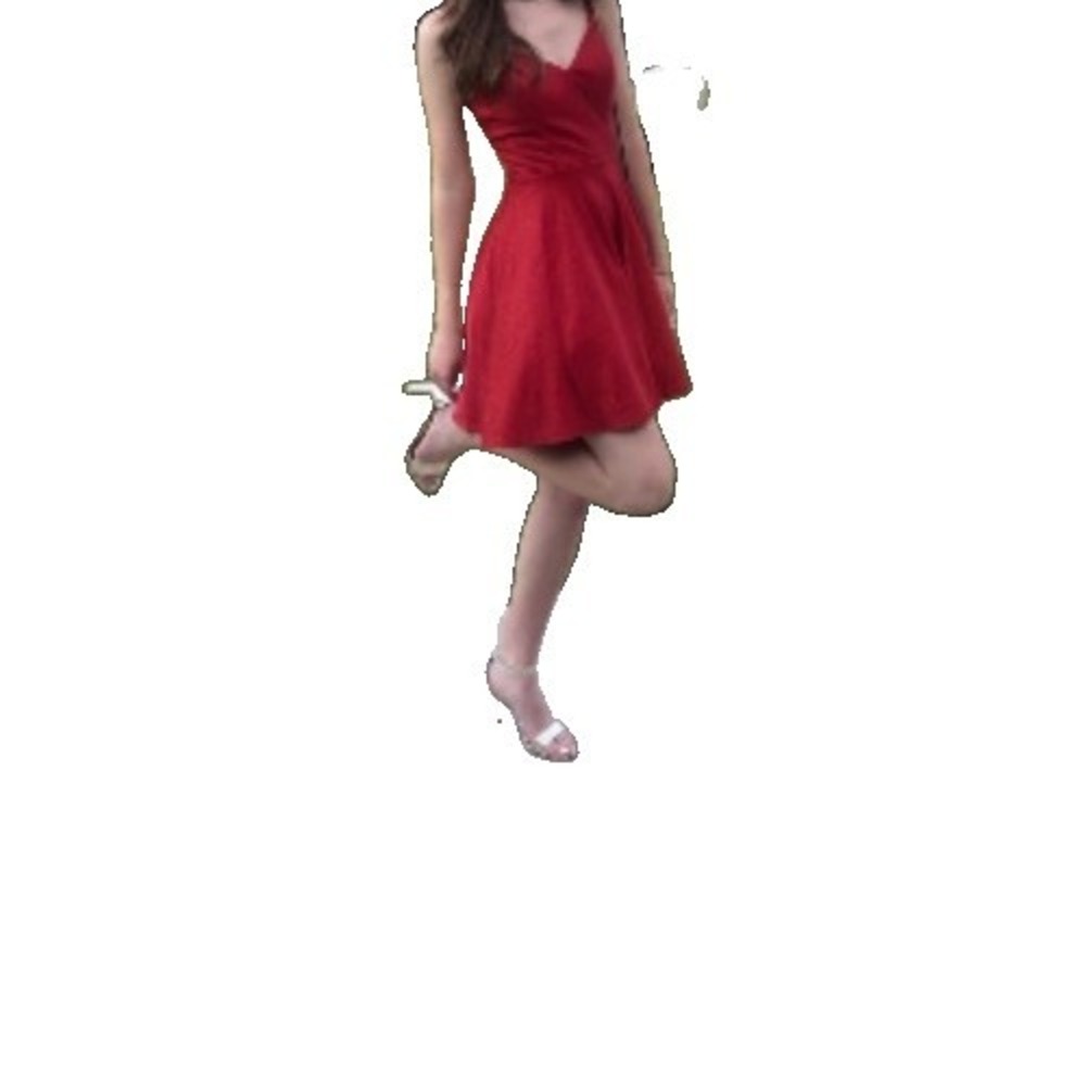 City Studio Red Sparkly Cocktail/Party Dress Size 5 Teens (10-b66)